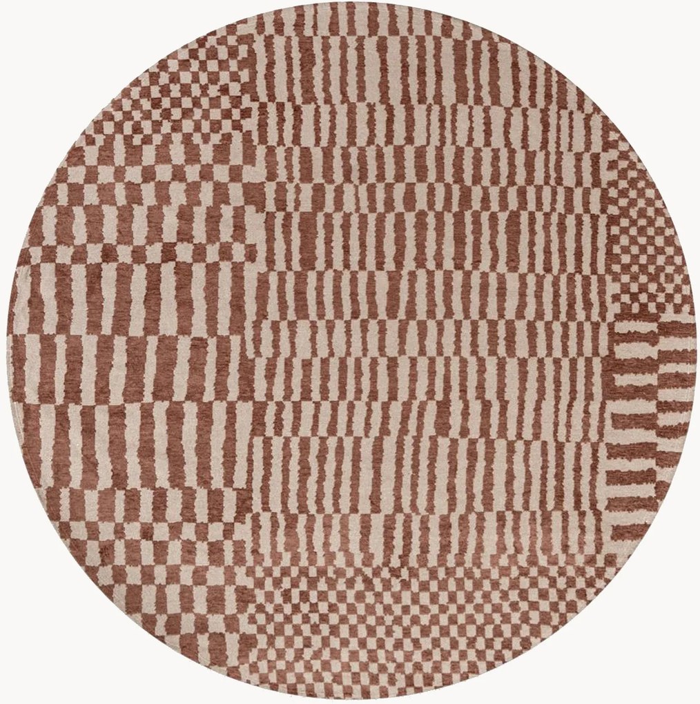Umývateľný okrúhly koberec do interiéru/exteriéru Berber