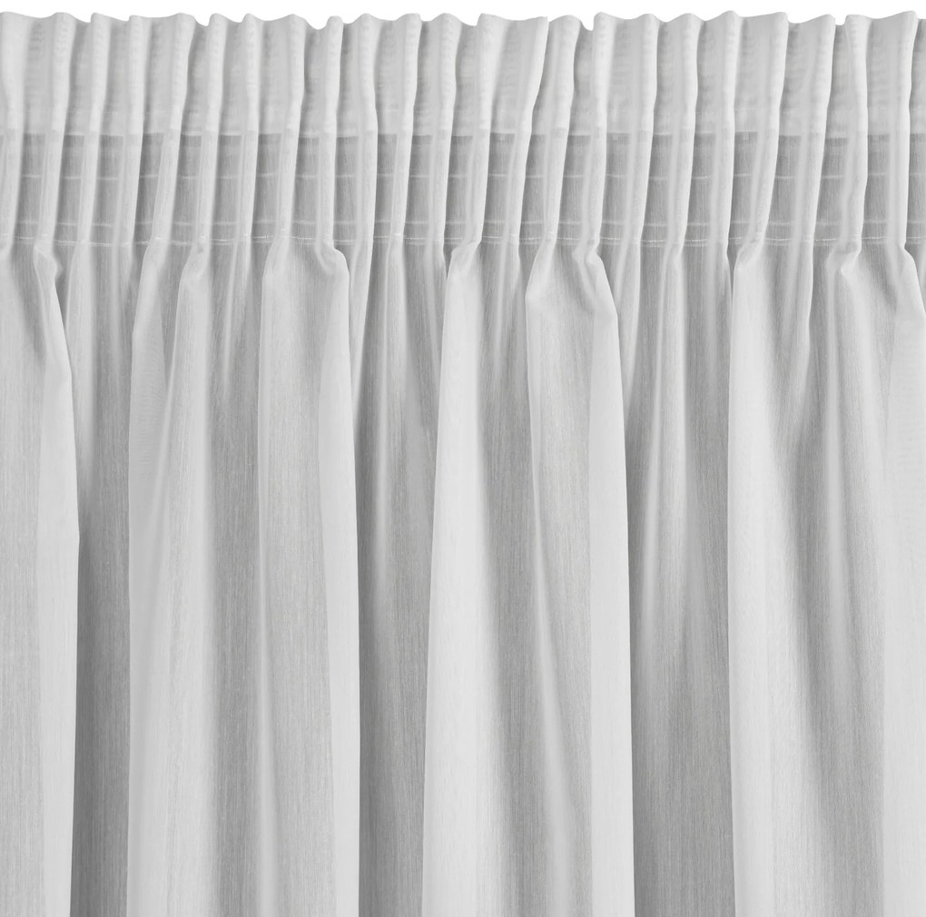 ZÁCLONA NA PÁSKE ELENA, SADA 2 KS 140X270 CM BIELA