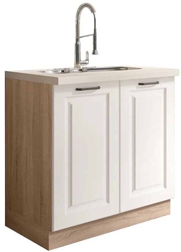 Kuchynská skrinka Smart 12D Sonoma/biely Mat