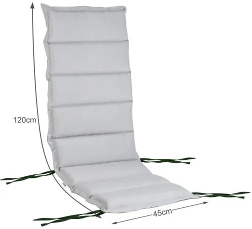InternetovaZahrada 6 x obojstranná poduška Vanamo 120x45x5 cm - sivá/zelená