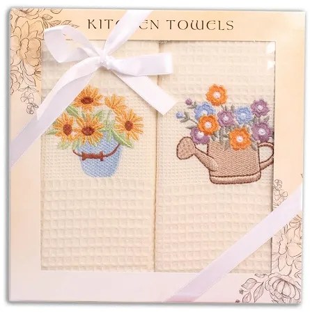 Utierky v darčekovom balení 2 set Kvietky