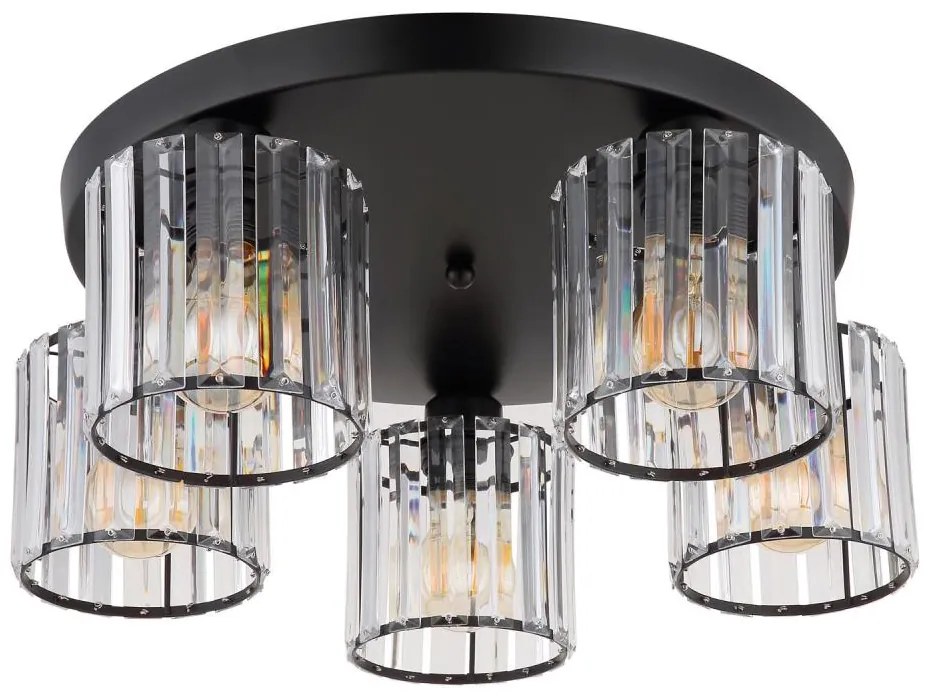 Globo 15742-5D - Prisadený luster JORDANA 5xE27/60W/230V pr. 46,5 cm čierna