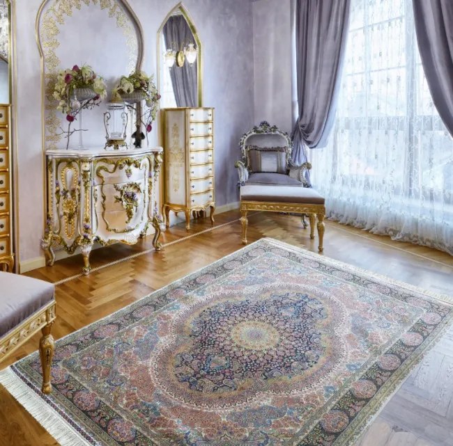 Koberec Exkluzívny Qum Silk 09 modrý