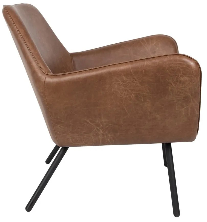 Hnedé kreslo White Label Bon