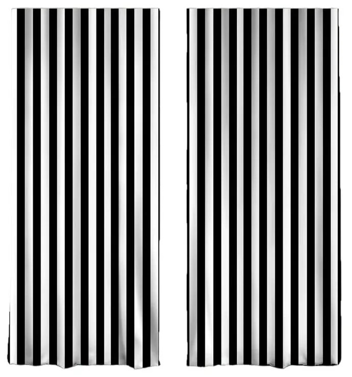 Čierno-biele závesy v súprave 2 ks 140x260 cm - Mila Home