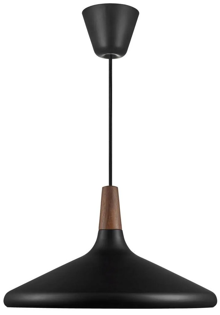 NORDLUX NORI Škandinávske závesné svetlo, 1xE27, 40W, 39cm, čierna