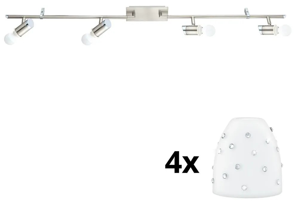 Eglo - LED Bodové svietidlo MY CHOICE 4xE14/4W/230V  chróm/biela