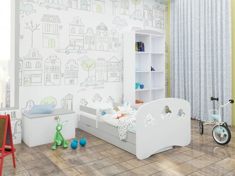 Raj posteli DETSKÁ POSTEĽ HAPPY DESIGN SO ZÁSUVKOU L10 200/90 - TRI AUTÁ