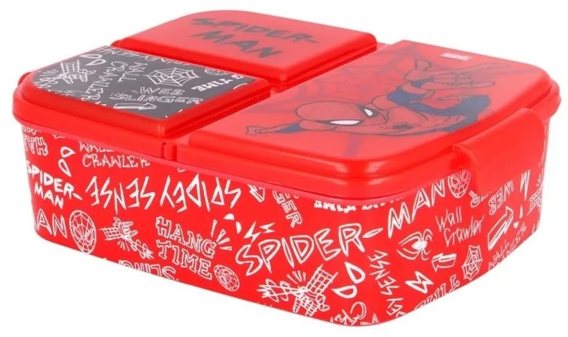 Multibox na desiatu Spiderman s 3 priehradkami