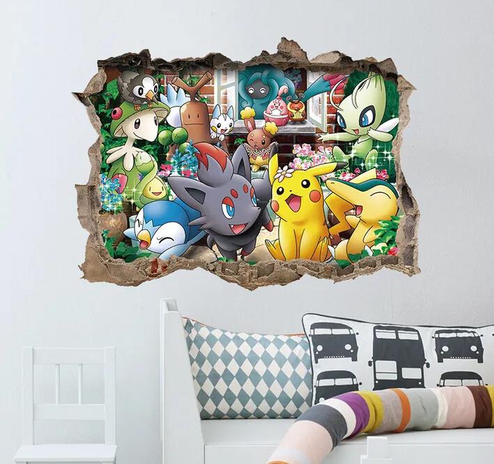 Veselá Stena Samolepka na stenu na stenu Pokémoni