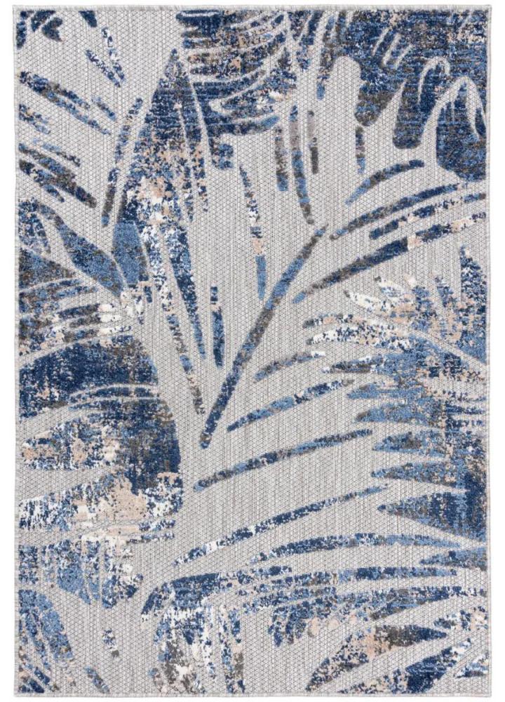 Kusový koberec Palmové lístia sivomodrý 80x200cm
