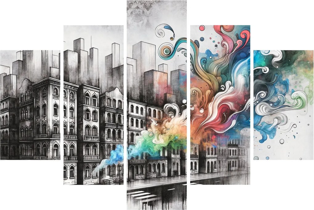 Obraz - Priemyselný život (150x105 cm)