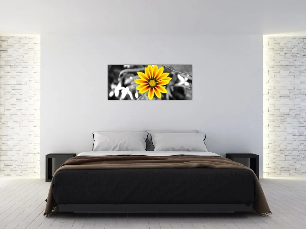 Obraz žltej kvetiny (120x50 cm)