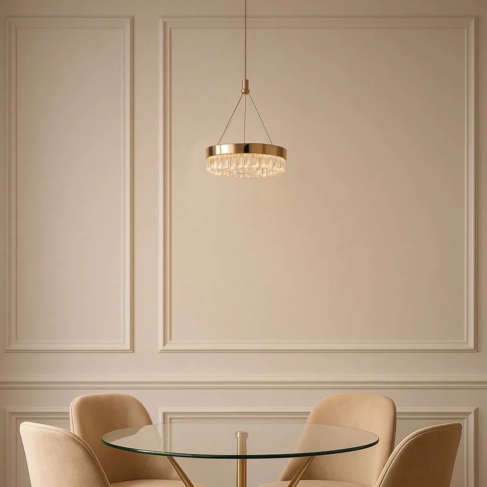 Toolight Toolight, závesné LED svietidlo 20cm, 12W, 3000K, LHJ097-CP, ružové zlato, OSW-60042