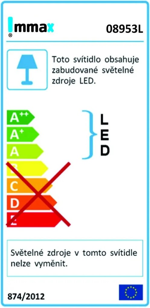 IMMAX LED stmievateľná stolová lampa DRAKE, biela a strieborná