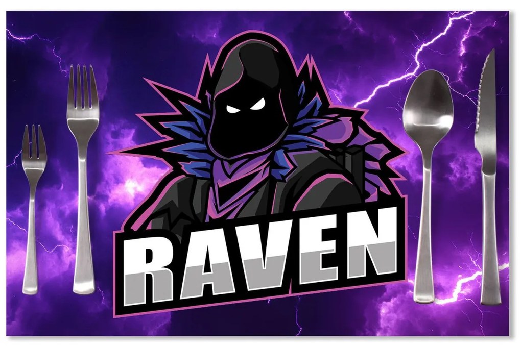 Sablio Prestieranie FORTNITE RAVEN Fialová búrka: 40x30cm