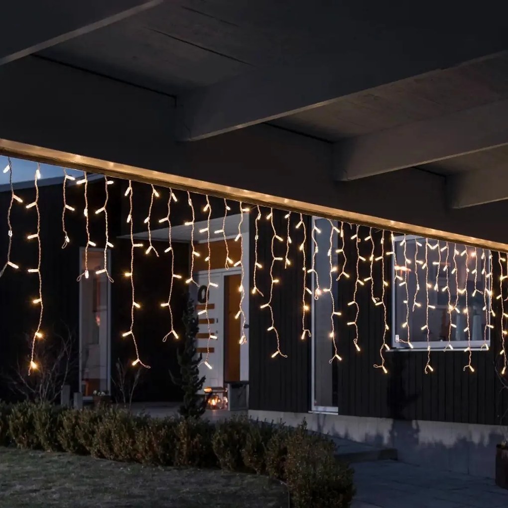 Vianočné svetielka LED záclona FLASH teplá biela 500 LED