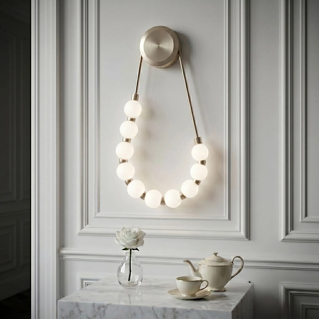 Toolight Toolight, LED nástenné svietidlo, 8W, 4000K, 1000lm, G027-CP, zlatá, OSW-06379