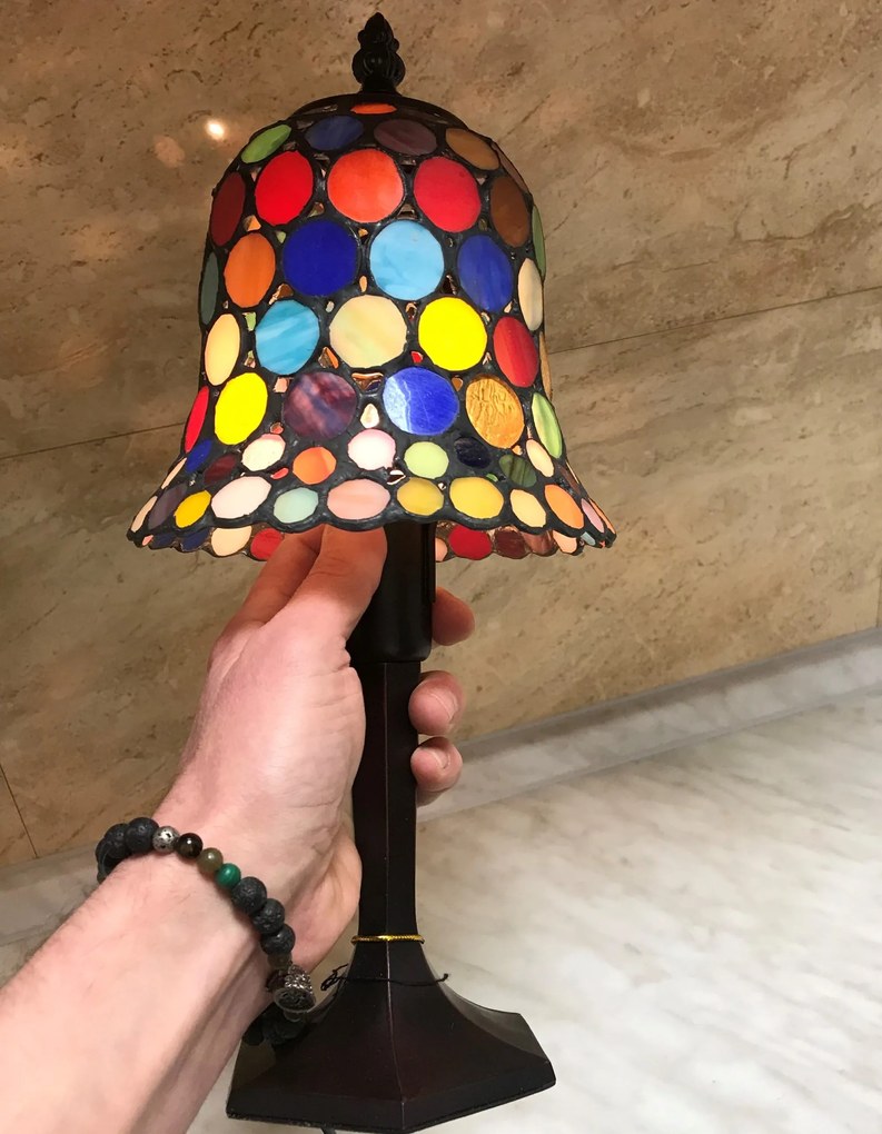 Lampa tiffany stolová LAMPION 36*Ø16