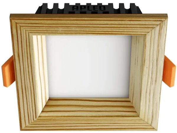 APLED -LED Podhľadové SQUARE WOODLINE LED/6W/230V 3000K 12x12 cm borovica masív