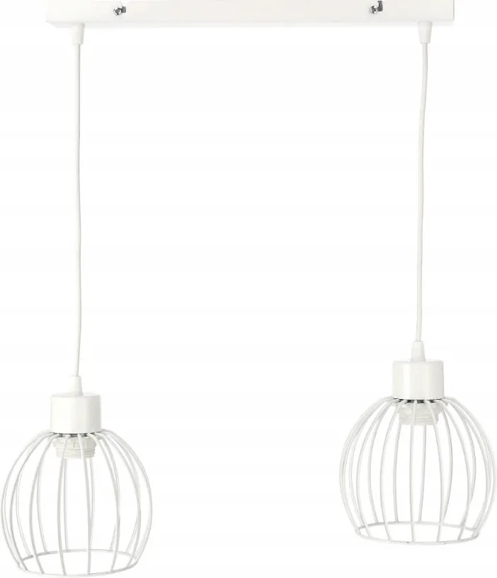 LED stropná závesná lampa s nastaviteľným guľovým materiálom biela