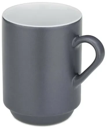 Kela Sada keramických hrnčekov MATTIA, 2 ks, sivá, 300 ml