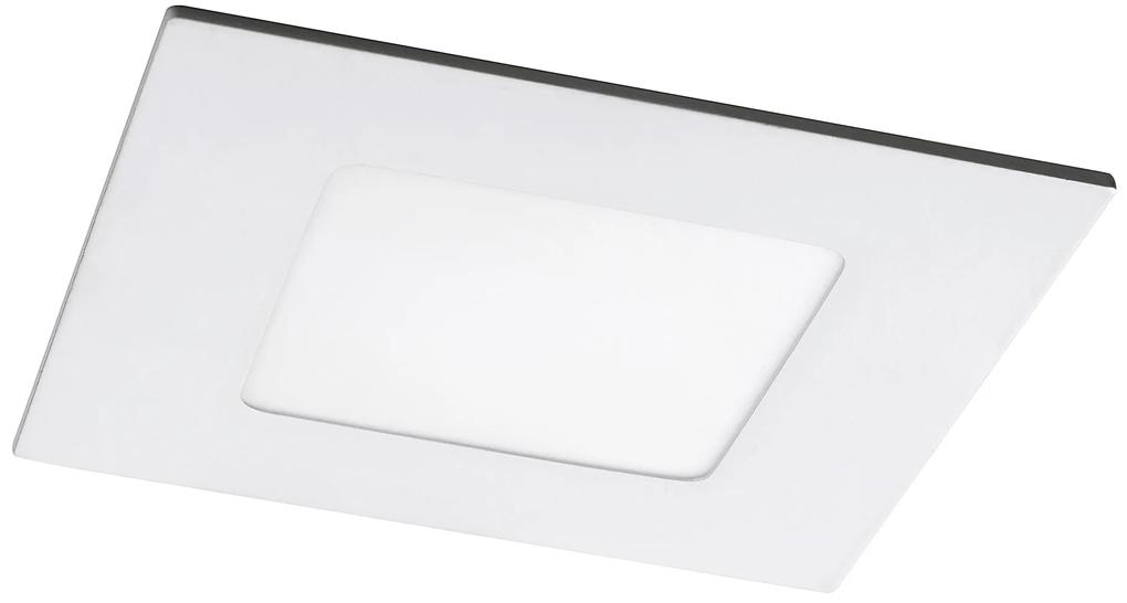 RABALUX Zapustený LED panel LOIS, 3W, denné biele svetlo, 9x9cm, štvorcový, biely