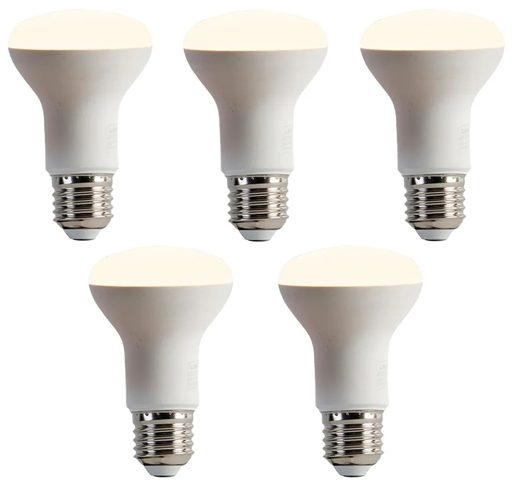 Sada 5 stmievateľných LED žiaroviek E27 R63 6,2 W 520 lm 2700 K