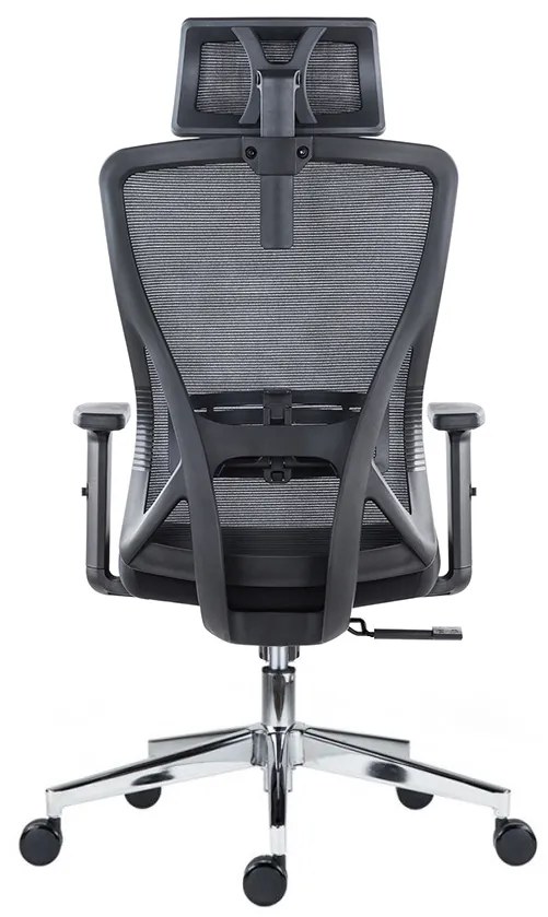 Kancelárska ergonomická stolička Neoseat FLEX PRO — sieť / látka, čierna, nosnosť 150 kg