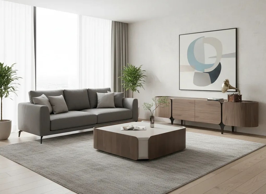TV stolek Sileno 200 cm ořech/černý