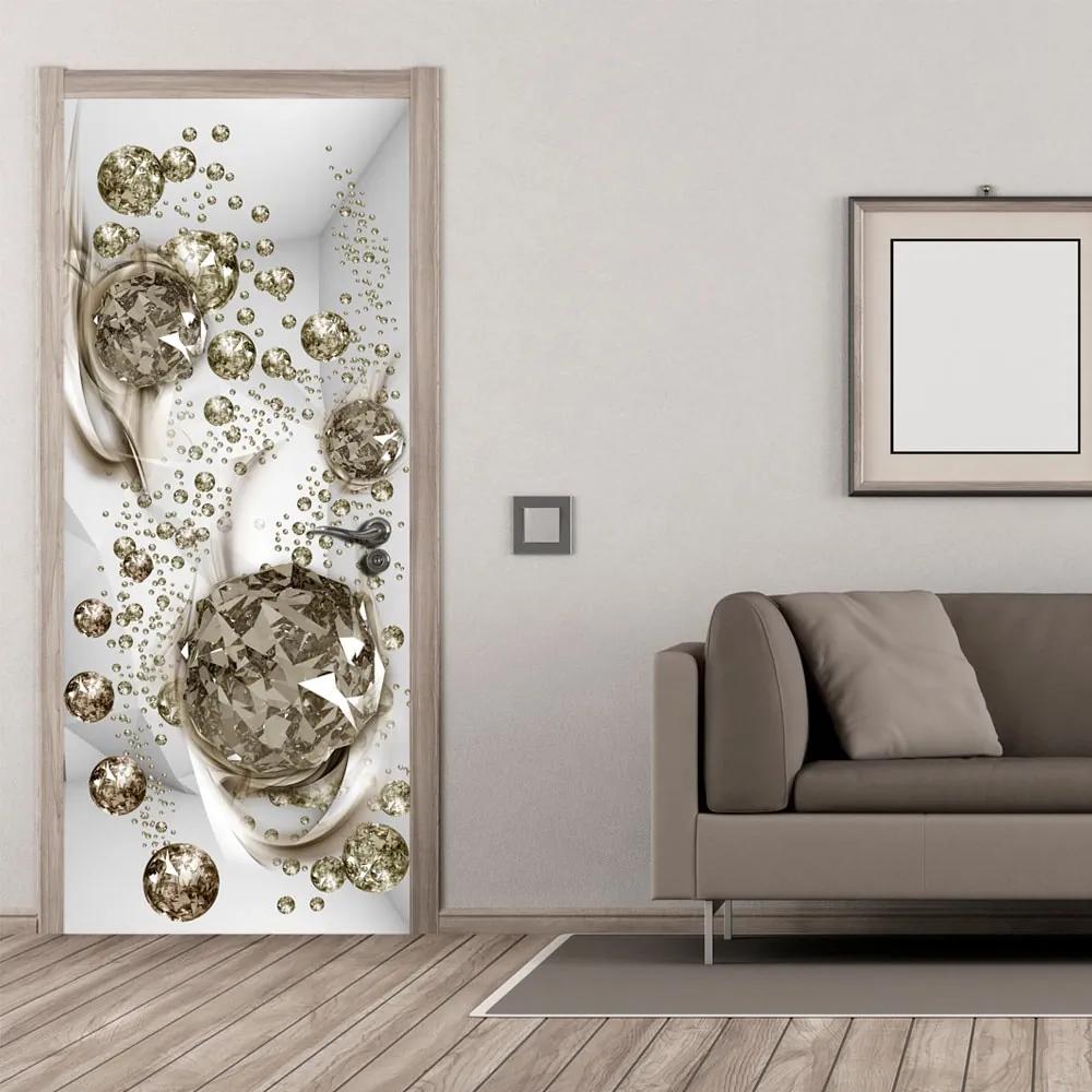 Fototapeta na dvere s abstraktným motívom bublín