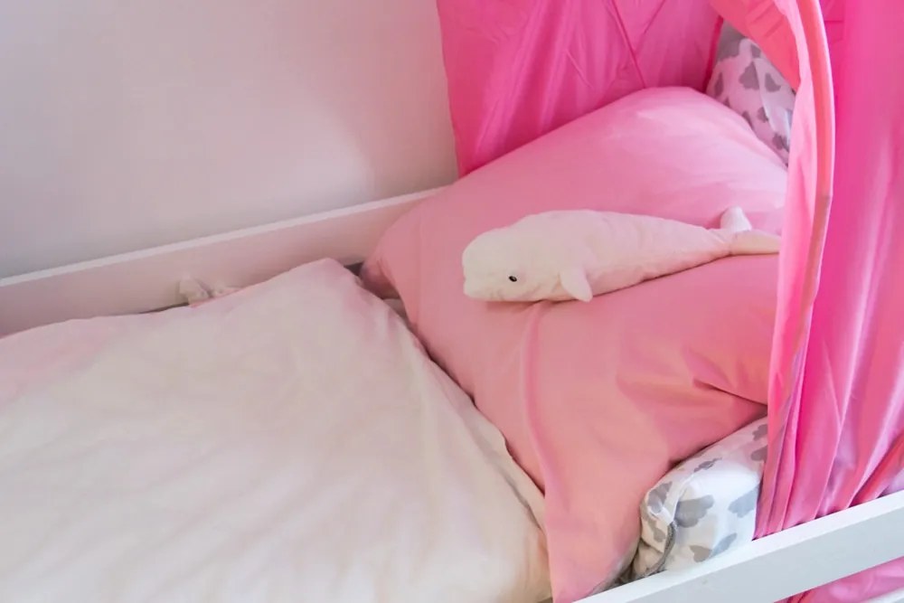 Home Elements Bavlnená posteľná bielizeň, krémová a ružová, II. akosť