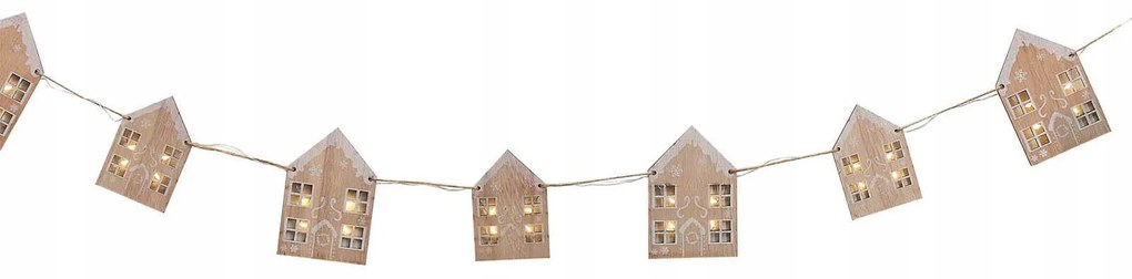 Vianočná LED svetelná girlanda WINTER VILLAGE, 2 m