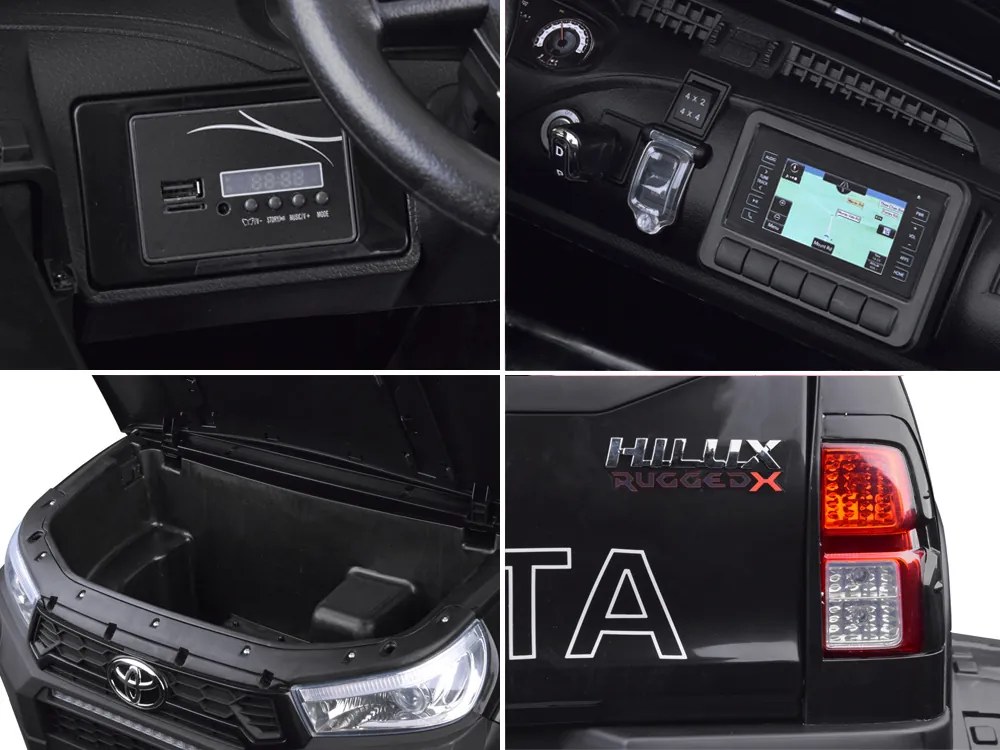 JOKOMISIADA Elektromobil Toyota Hilux pre 2 osoby, model PA0250 čierne