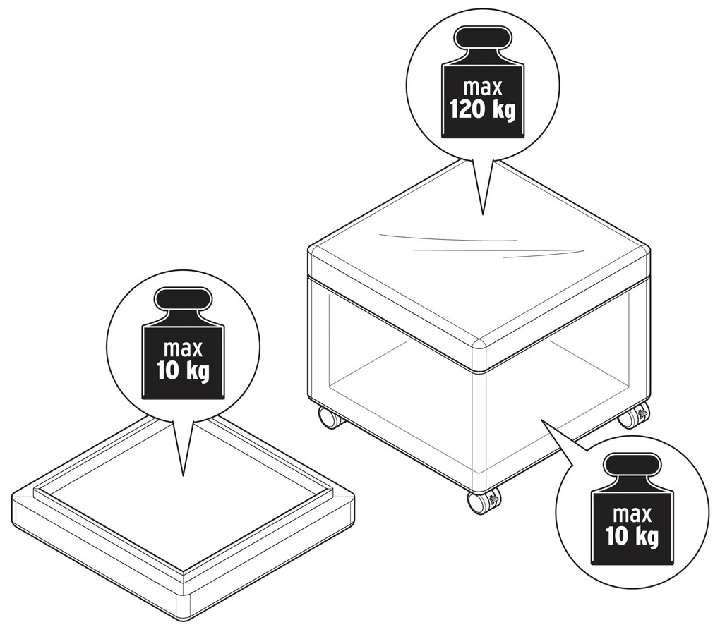 Taburetka na kolieskach s podnosom