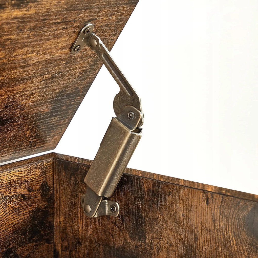 Úložný box s vekom TAYLOR 100x40 cm, rustikálne hnedý