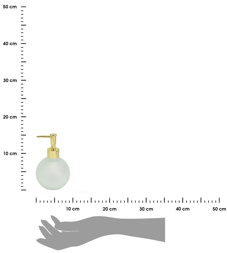 Dávkovač mydla Globe, biela/so zlatými prvkami, 400 ml