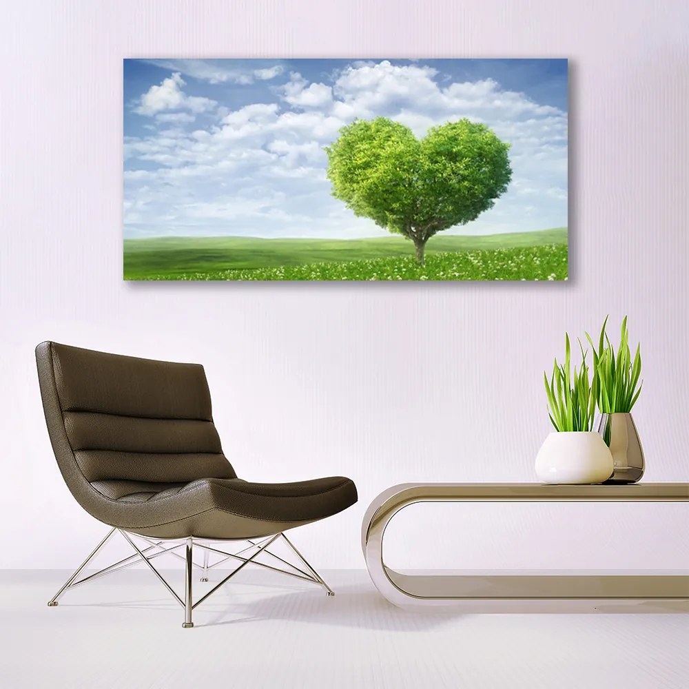 Obraz plexi Strom srdce príroda 120x60 cm