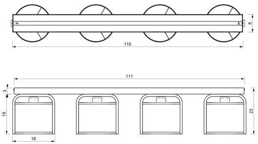 Bodové svietidlo JONKO 4xE27/60W/230V