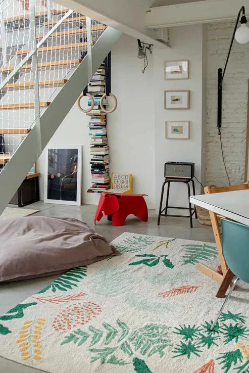 Ručne tkaný kusový koberec Botanic Plants, 140x200, viacfarebná, detská izba, Lorena Canals