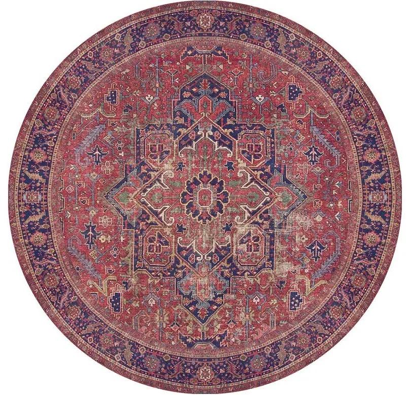 Okrúhly koberec Blues Chenille 150 cm červený