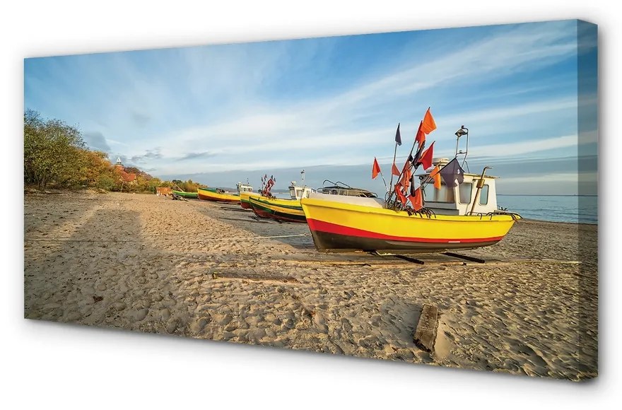 Obraz na plátne Gdańsk Beach lode sea 120x60 cm