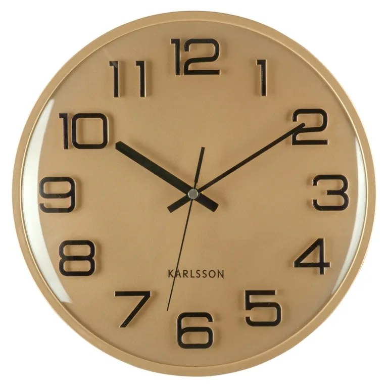 Karlsson 6022GD dizajnové nástenné hodiny zlaté,priemer 30 cm