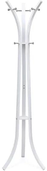 Pevný vešiakový stojan s 9 háčikmi, 176 cm, biely | SONGMICS