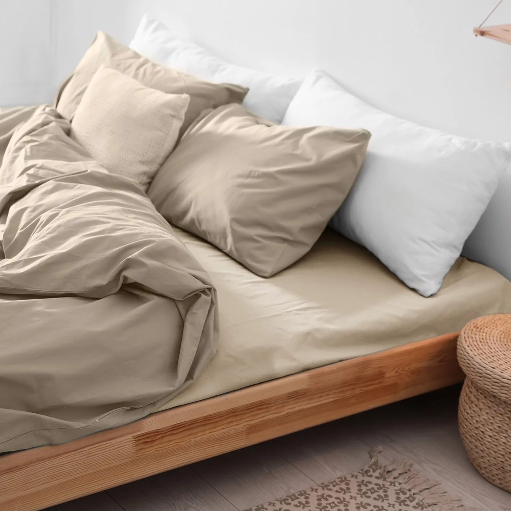 FLANELOVÉ PRESTIERADLO 160X200 CM SVETLOBÉŽOVÉ