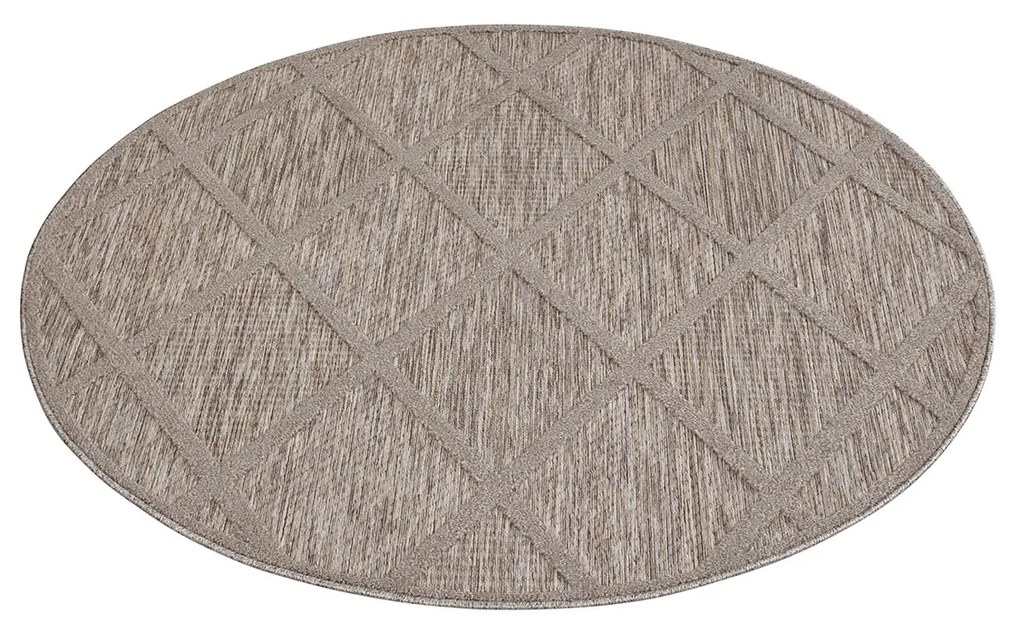 Dekorstudio Okrúhly terasový koberec SANTORINI - 457 hnedý Priemer koberca: 120cm