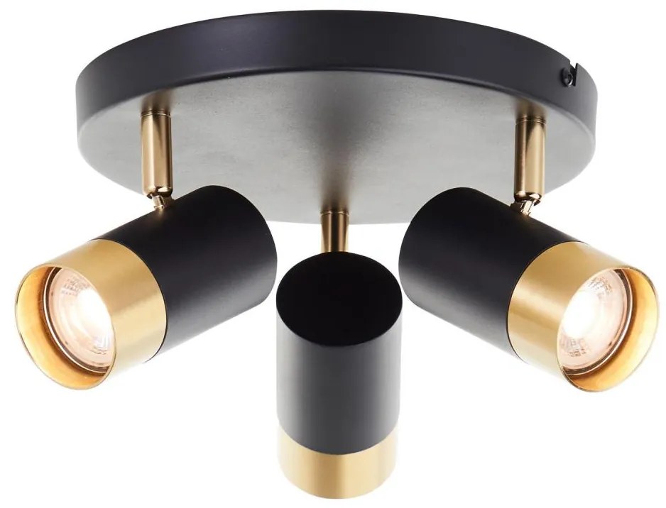 Brilliant - LED Bodové svietidlo VIGOLO 3xGU10/5W/230V čierna/zlatá
