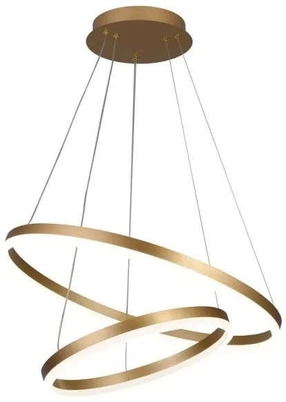 Brilagi - LED stmievateľný závesný luster na lanku CIRCLE LED/70W/230V 3000-6500K zlatá + diaľkové ovládanie