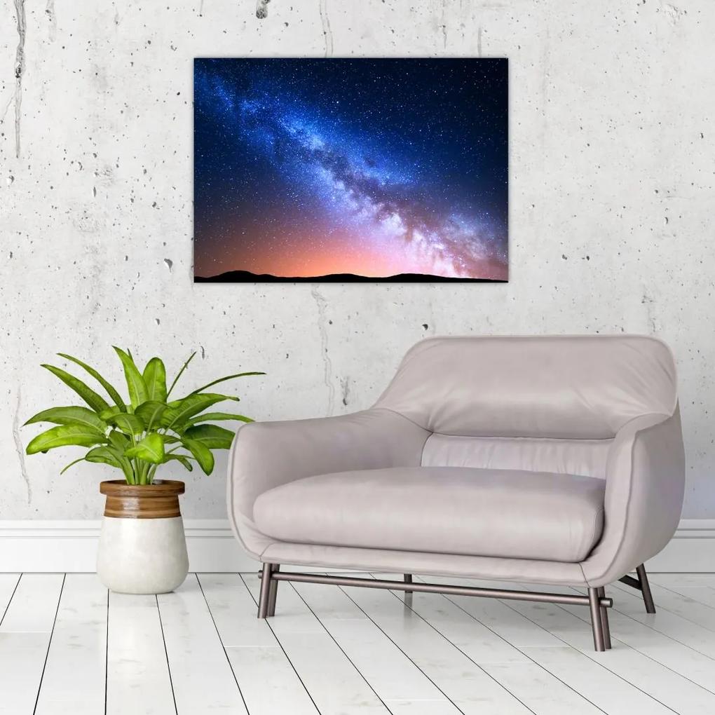 Sklenený obraz - Nočné krásy hviezd (70x50 cm)
