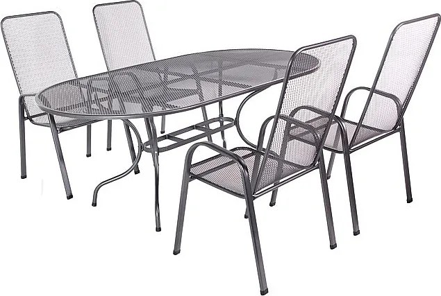 DEOKORK Kovový stôl oválny 190 x 105 cm